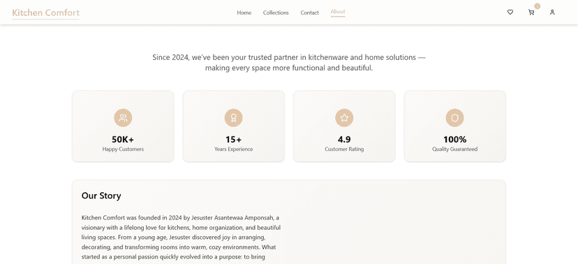Kitchen Comfort — E-commerce Storefront for Kitchenware (Ghana) - Image 4