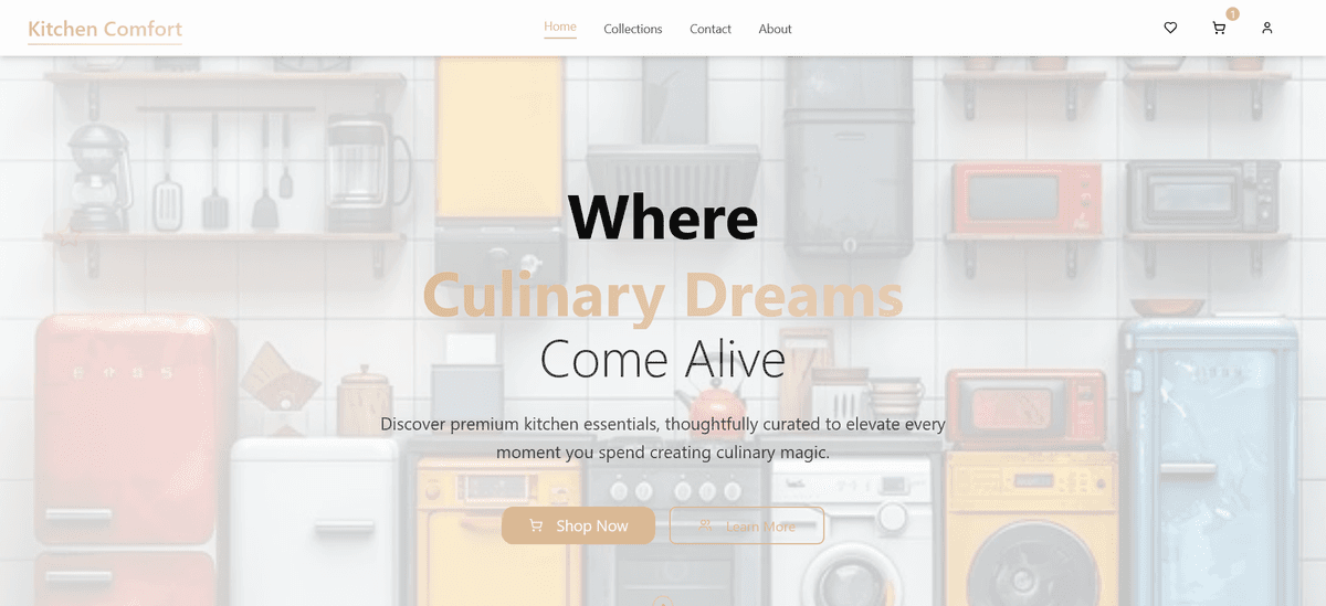 Kitchen Comfort — E-commerce Storefront for Kitchenware (Ghana)