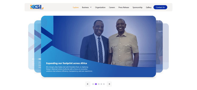 KGL Group Corporate Website - Image 1